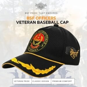 premium-quality-bsf-officersblack-color-baseball-cap-for-veterans