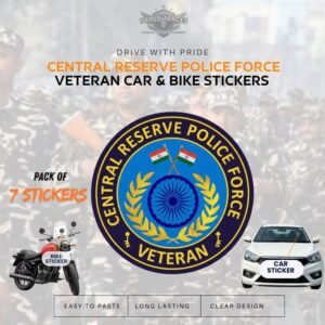 Premium Quality CRPF Veteran Car & Bike Stickers