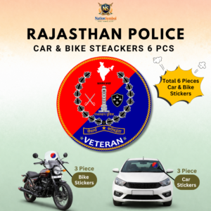 Rajasthan Police Veteran Car & Bike Stickers-6Pcs