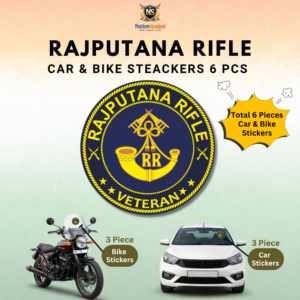 Rajputana Rifles Veteran Car & Bike Stickers-6Pcs