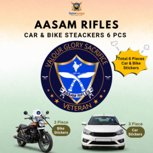 Assam Rifles Veteran Car & Bike Stickers-6Pcs