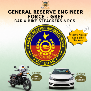 General Reserve Engineer Force (GREF) Veteran Car & Bike Stickers-6pcs