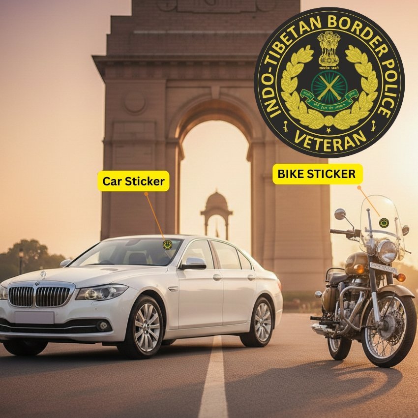 Premium Quality Indo-Tibetan Border Police (ITBP) Veteran Car & Bike Stickers - Image 2