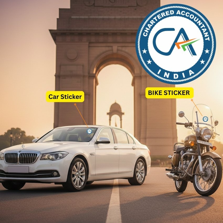 Premium Quality Chartered Accountant (CA) Car & Bike Stickers - Image 2