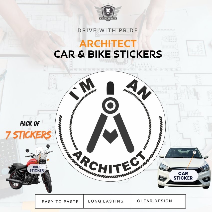 Premium Quality Architect Car & Bike Stickers