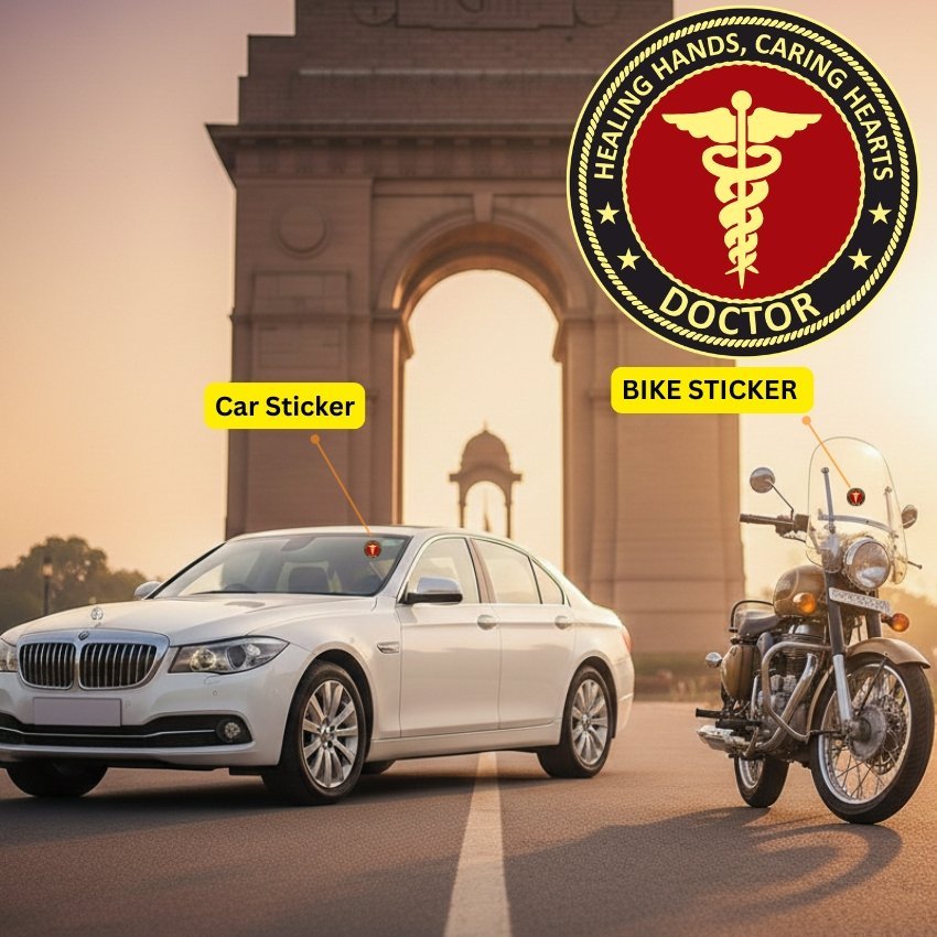 Premium Quality Doctor Veteran Car & Bike Stickers - Image 2