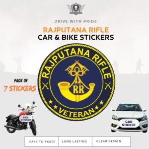 Premium Quality Rajputana Rifles Veteran Car & Bike Stickers