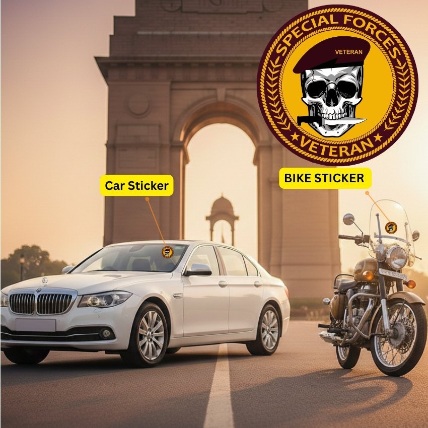 Premium Quality Special Forces Veteran Car & Bike Stickers - Image 2