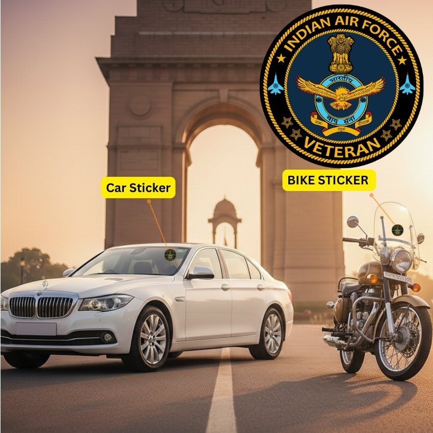 Premium Quality Air Force Veteran Car & Bike Stickers - Image 2