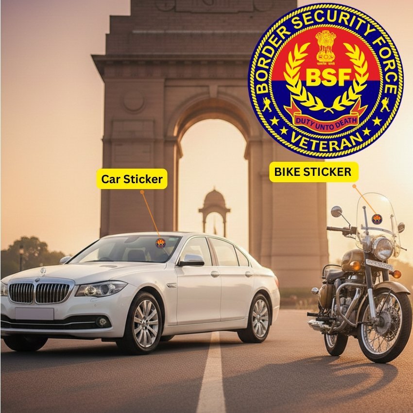 Premium Quality BSF Veteran Car & Bike Stickers - Image 2