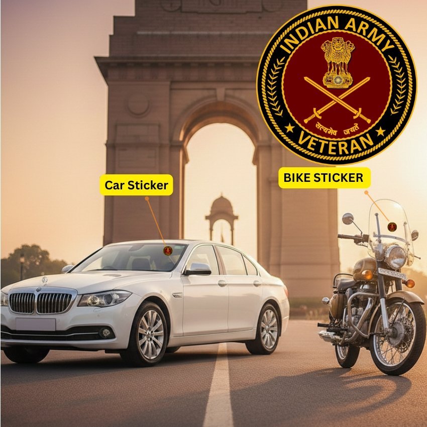 Premium Quality Army Veteran Car & Bike Stickers - Image 2