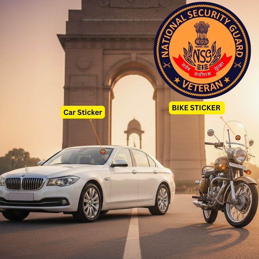 Premium Quality National Security Guard (NSG) Veteran Car & Bike Stickers - Image 2