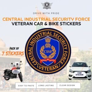 premium-quality-central-industrial-security-force-cisf-veteran-car-bike-stickers