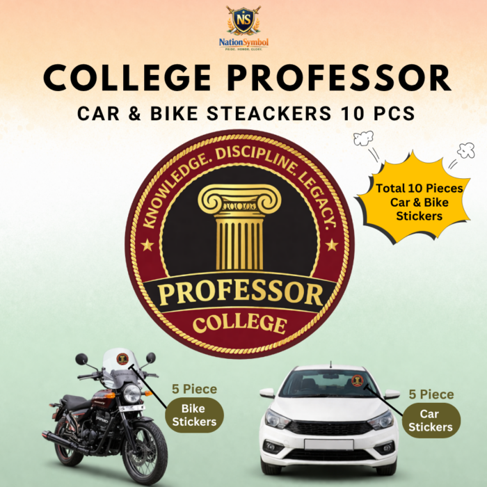 College Professor Car & Bike Sticker – Pack of 10
