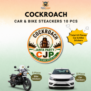 Cockroach Janta Party Car & Bike Sticker – Pack of 10