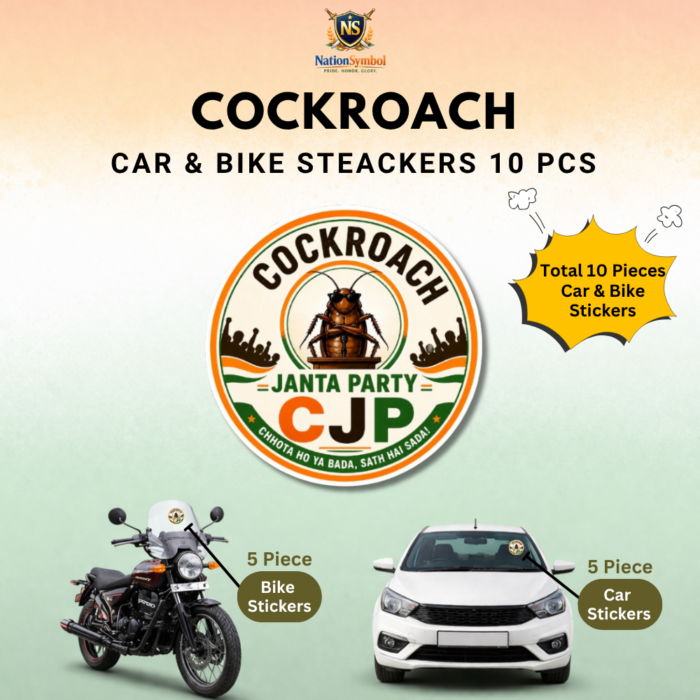 Cockroach Janta Party Car & Bike Sticker – Pack of 10