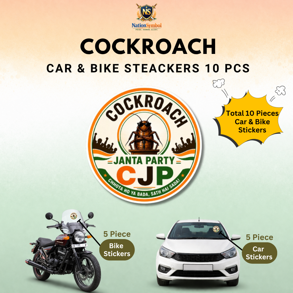 Cockroach Janta Party Car & Bike Sticker – Pack of 10