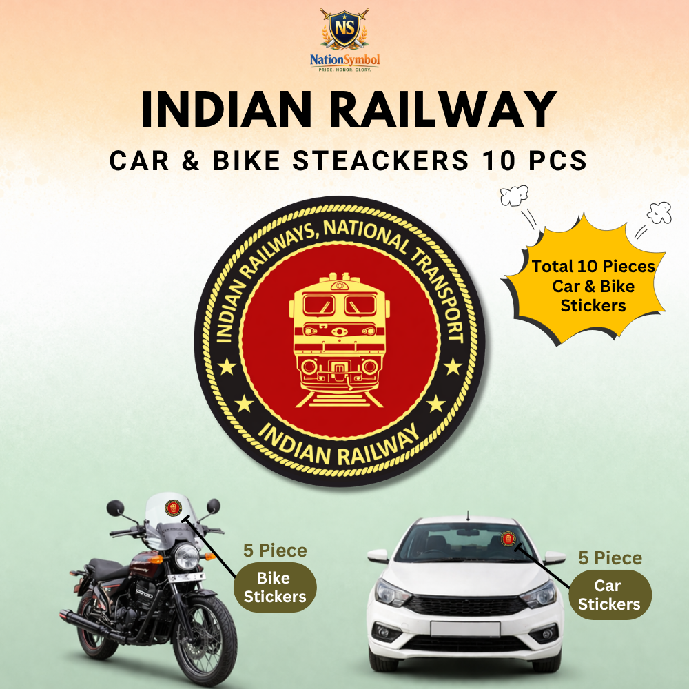 Indian Railway Car & Bike Sticker – Pack of 10