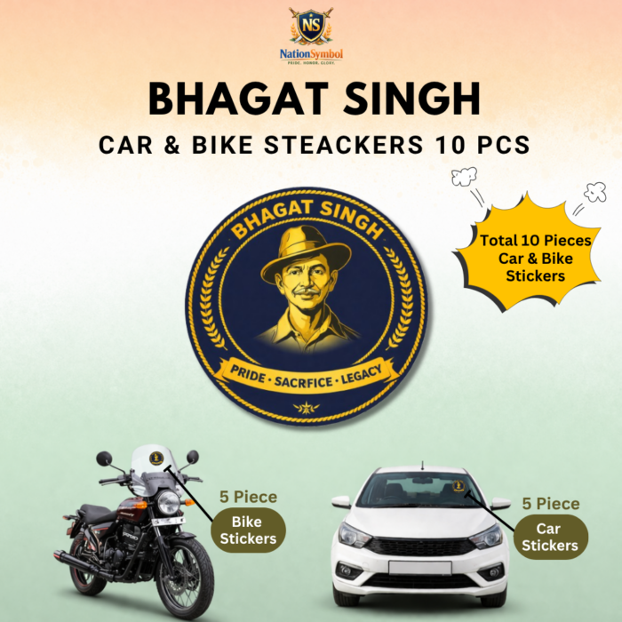 Bhagat Singh Car & Bike Sticker – Pack of 10