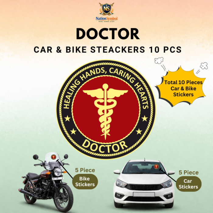 Doctor Car & Bike Sticker – Pack of 10