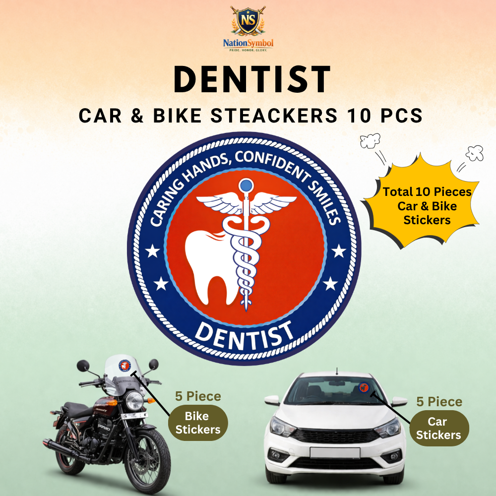 Dentist Doctor Car & Bike Sticker – Pack of 10
