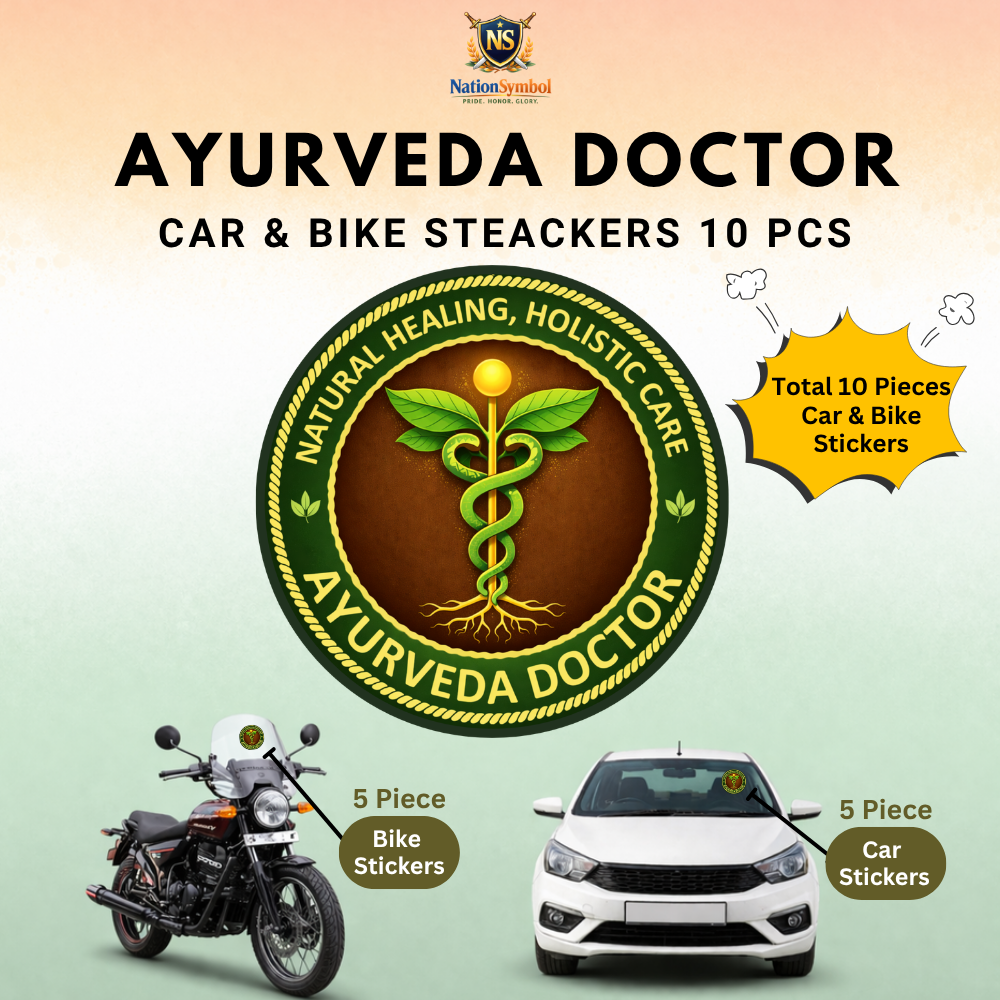 Ayurveda Doctor Car & Bike Sticker – Pack of 10