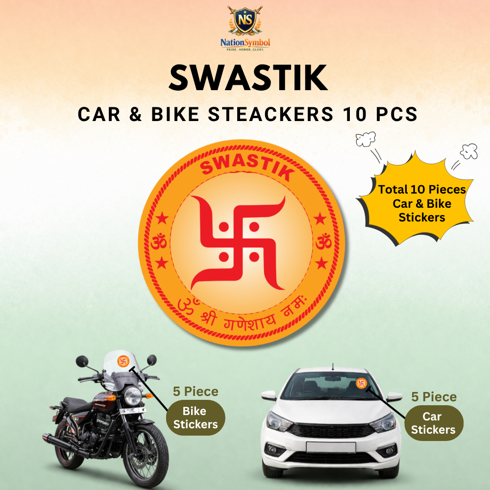 Swastik Car & Bike Sticker – Pack of 10