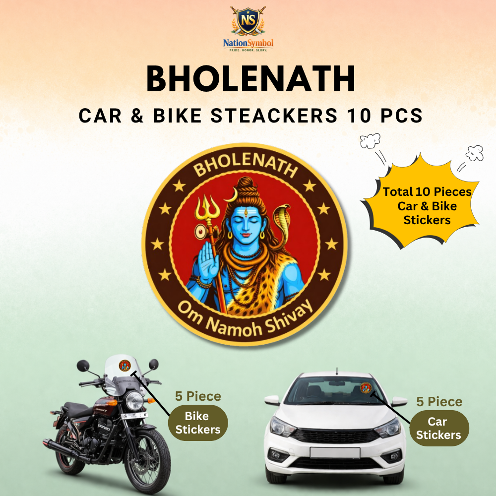 Bholenath Ji Car & Bike Sticker – Pack of 10