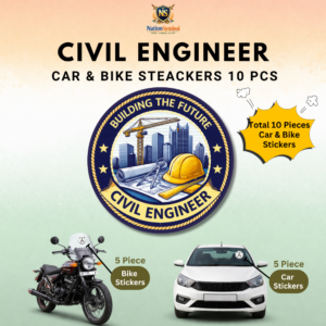Civil Engineer Car & Bike Sticker – Pack of 10