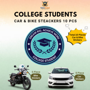 College Student Car & Bike Sticker – Pack of 10