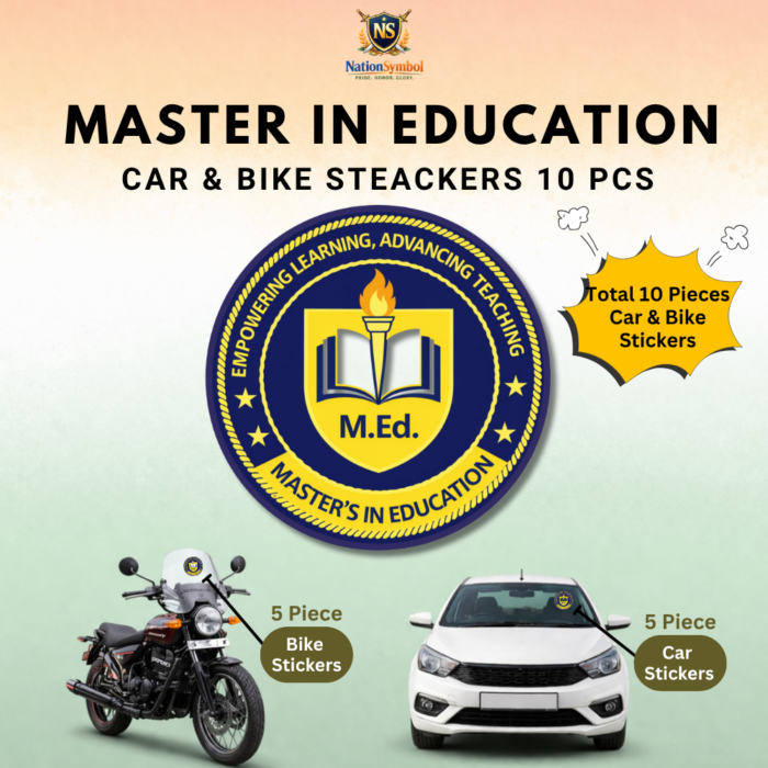 Master in Education Car & Bike Sticker – Pack of 10