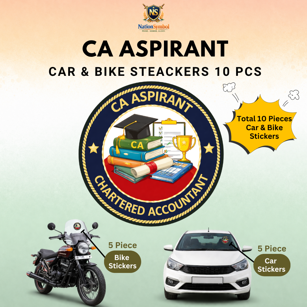 CA Aspirant Car & Bike Sticker – Pack of 10