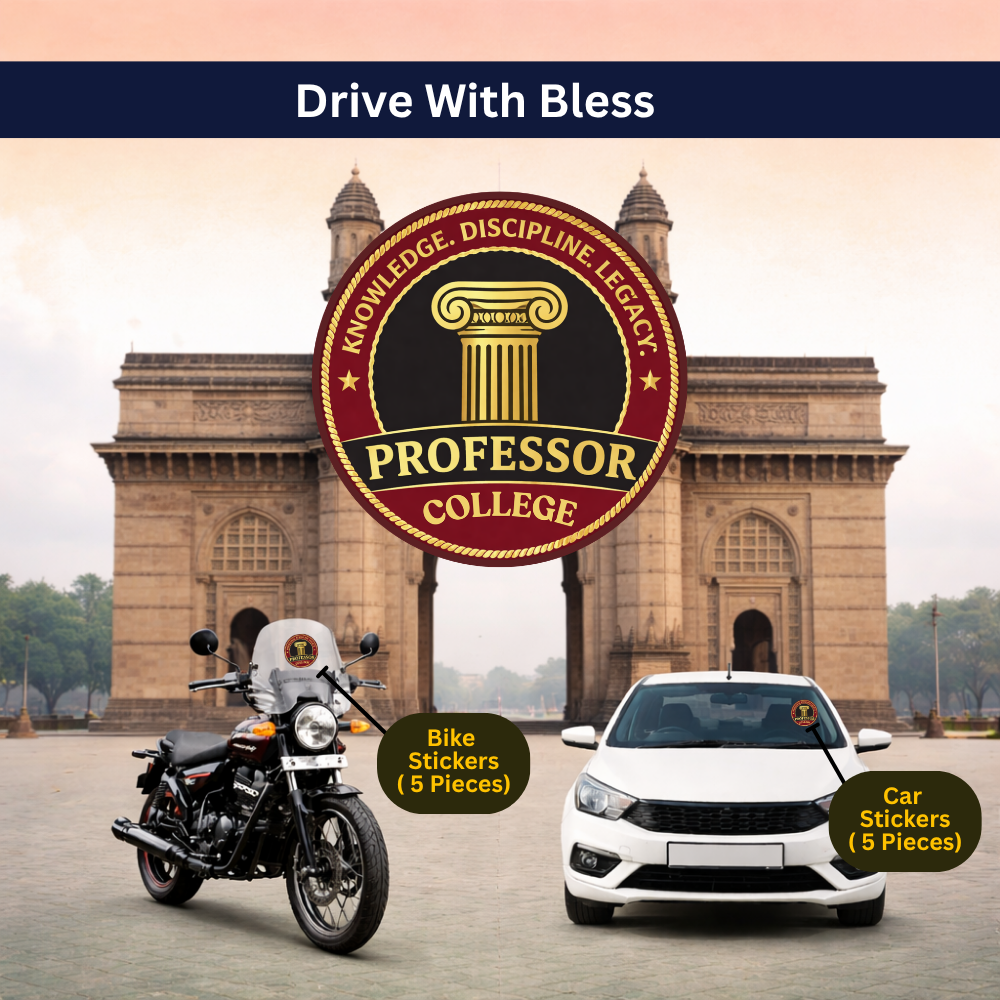 College Professor Car & Bike Sticker – Pack of 10 - Image 2