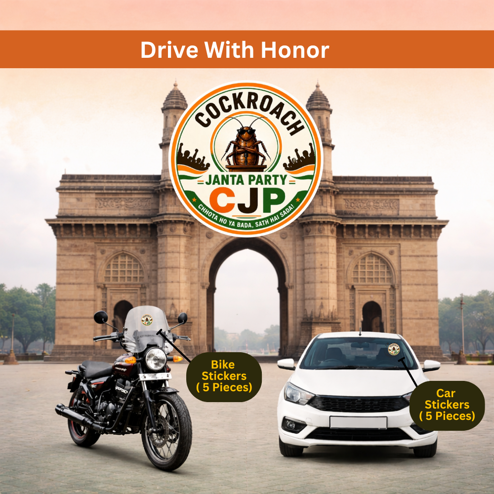 Cockroach Janta Party Car & Bike Sticker – Pack of 10 - Image 4