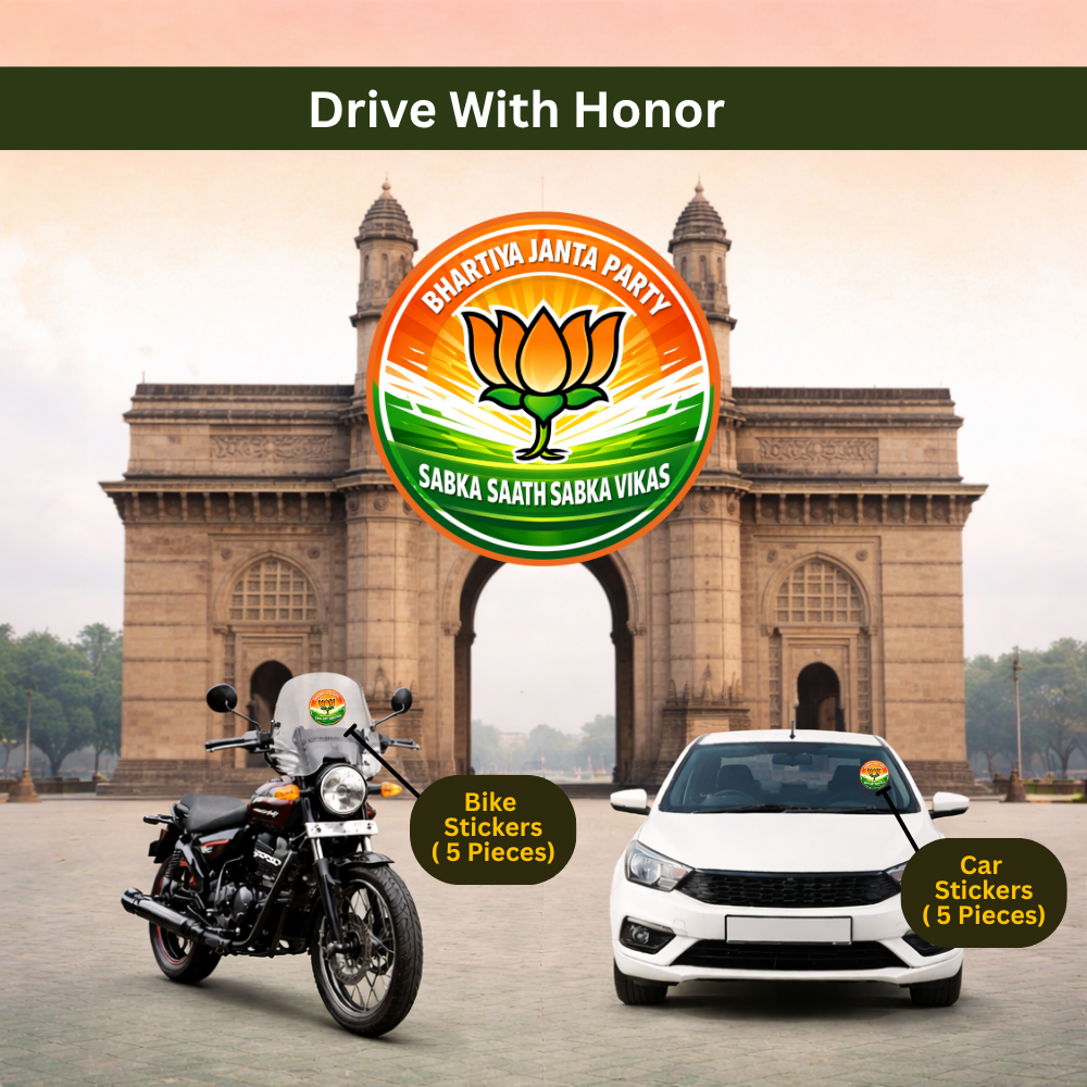 BJP English Car & Bike Sticker – Pack of 10 - Image 4
