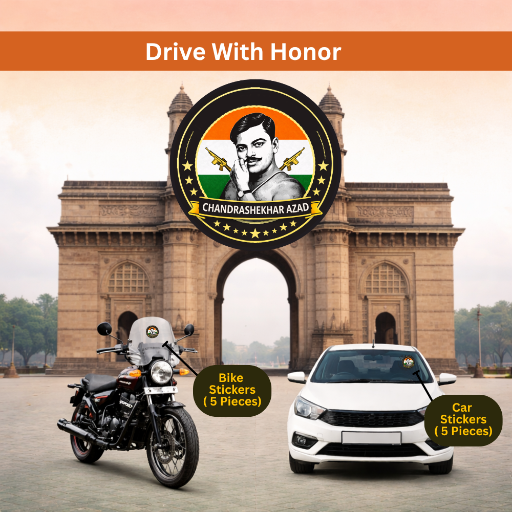 Chandra Shekhar Azad Car & Bike Sticker – Pack of 10 - Image 4