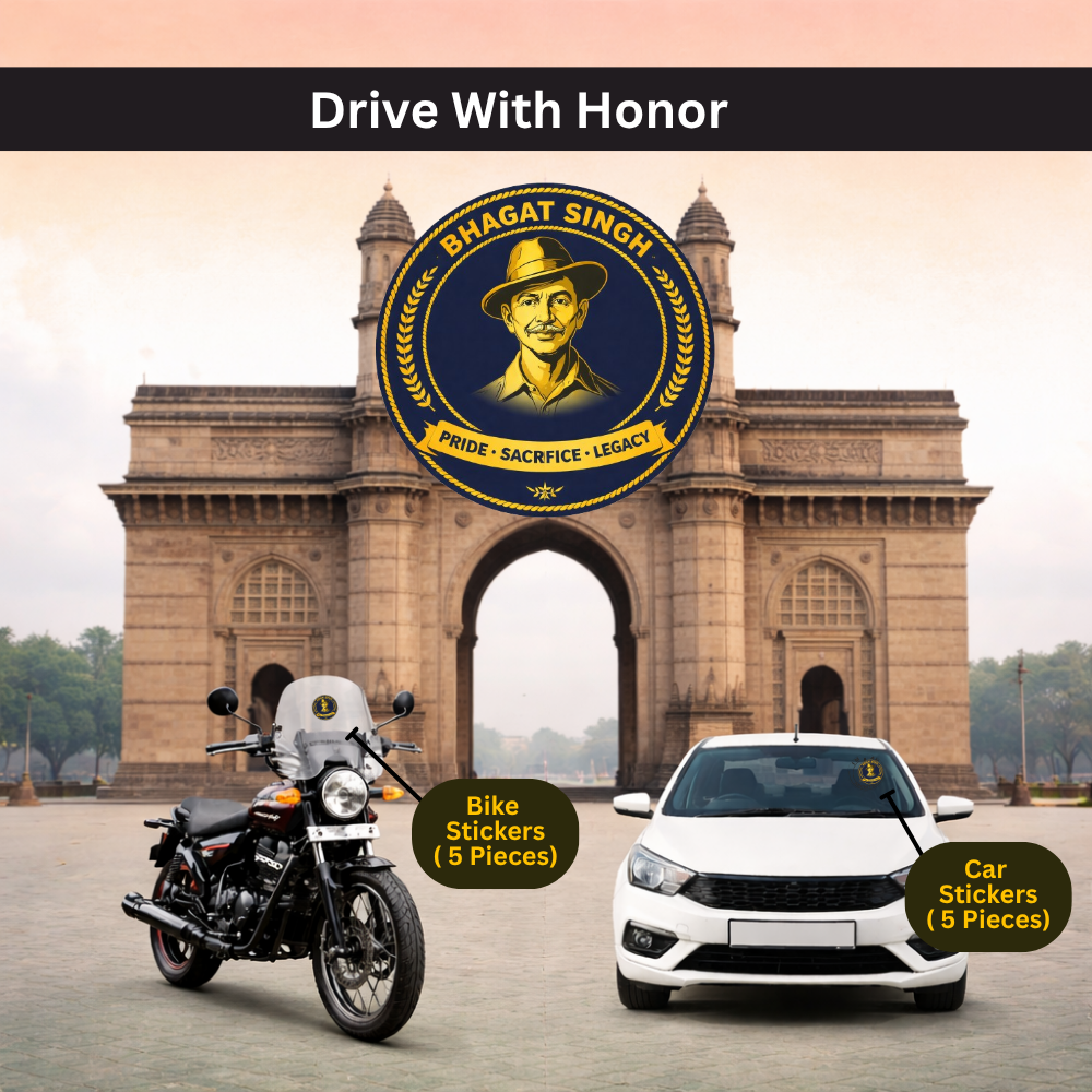 Bhagat Singh Car & Bike Sticker – Pack of 10 - Image 4