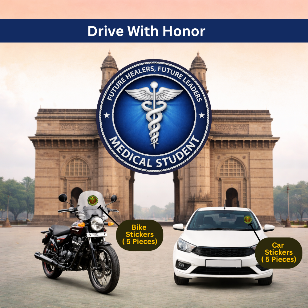 Medical Student Car & Bike Sticker – Pack of 10 - Image 4
