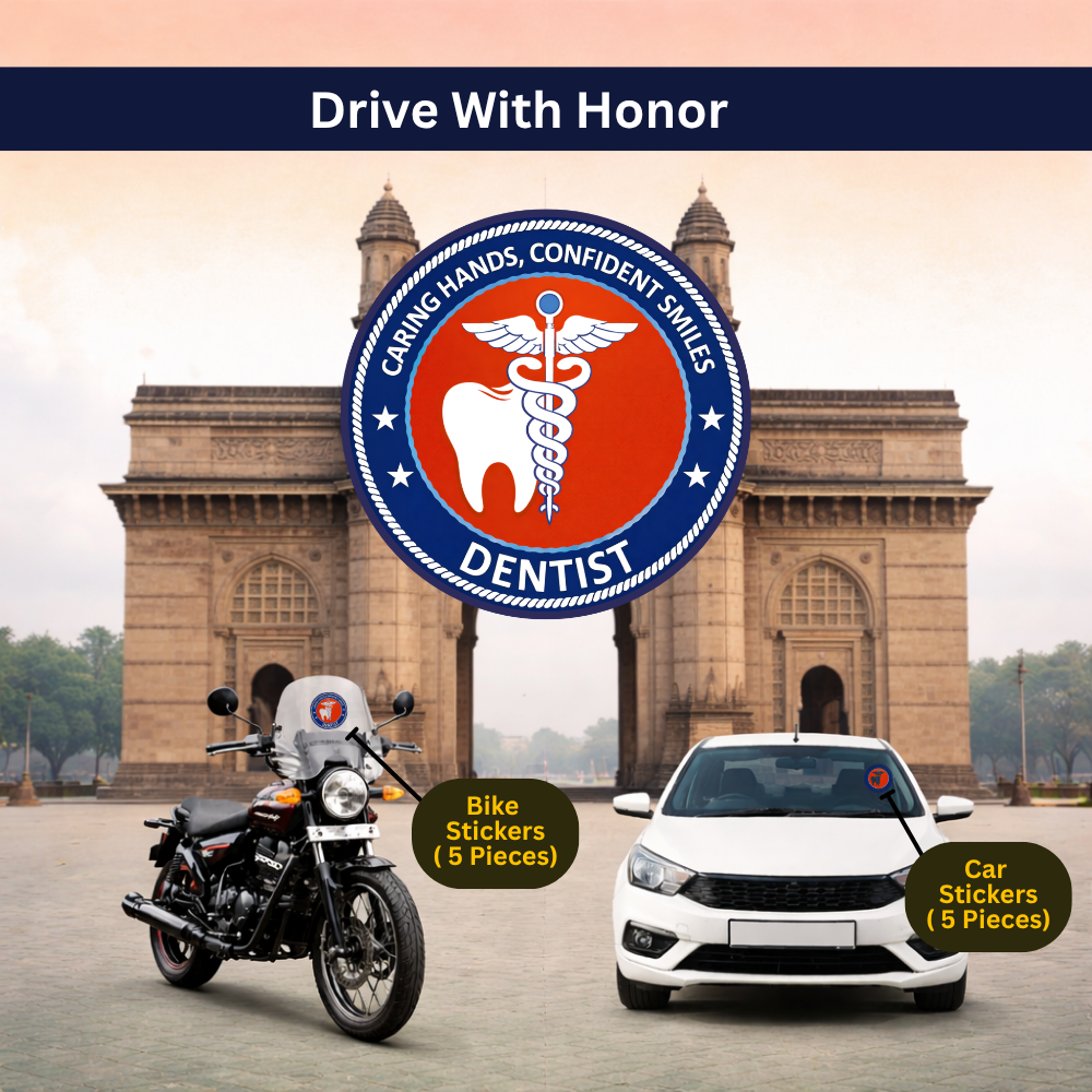 Dentist Doctor Car & Bike Sticker – Pack of 10 - Image 4