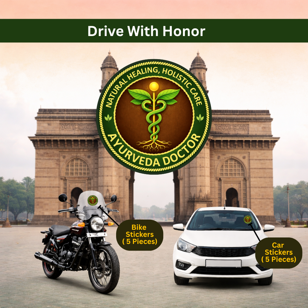 Ayurveda Doctor Car & Bike Sticker – Pack of 10 - Image 4